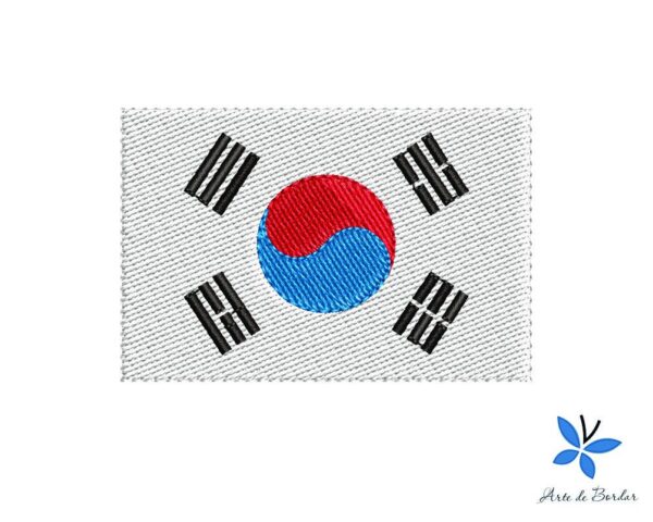 Matriz de Bordado - Bandeira Coreia do Sul