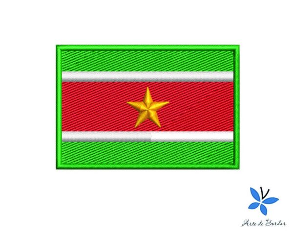 Matriz de Bordado - Bandeira Suriname