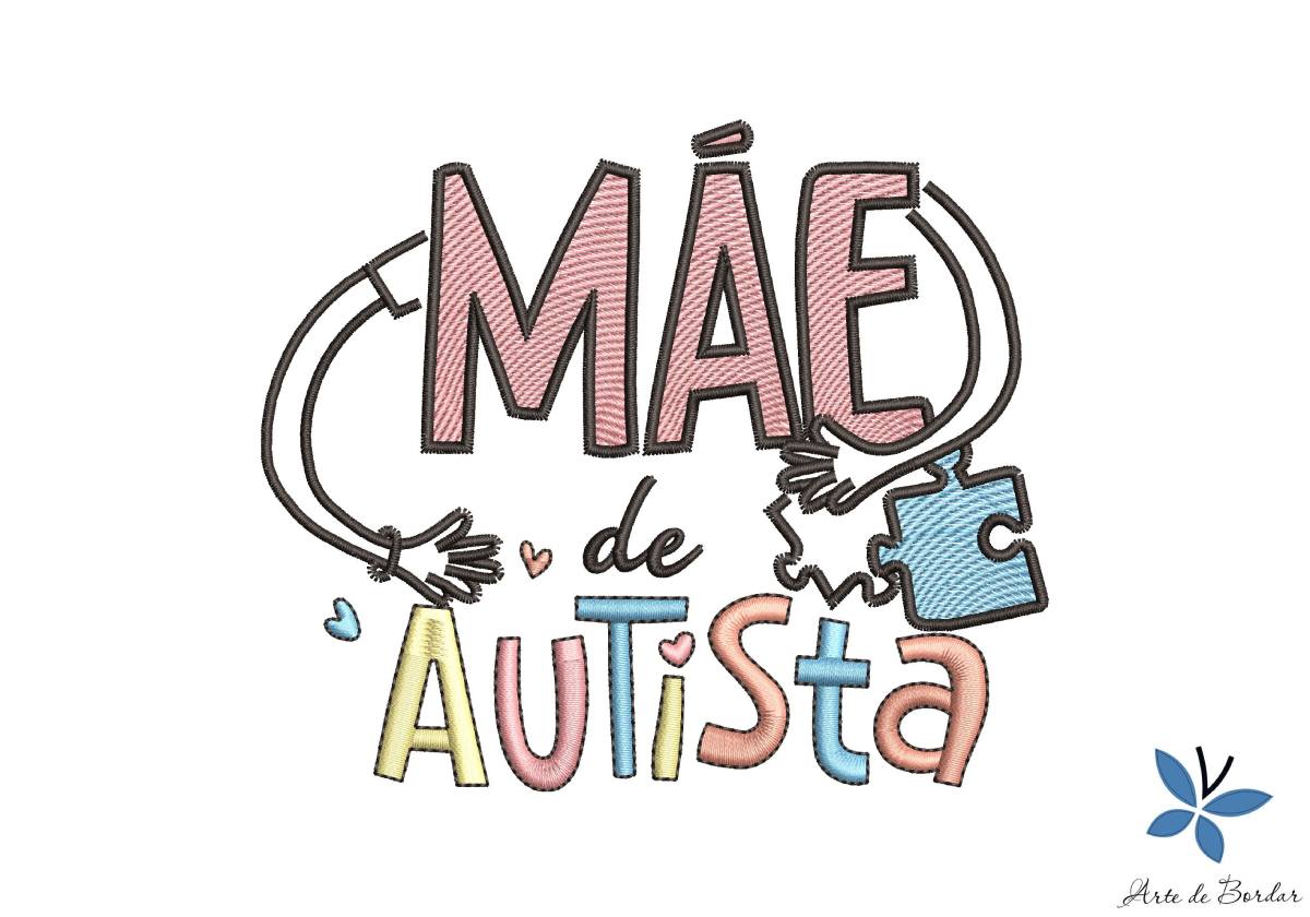 Matriz de bordado autismo 012