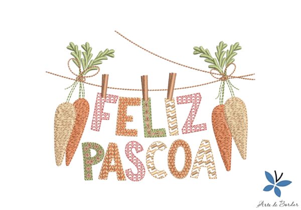 Matriz de Bordado - Feliz Páscoa 004