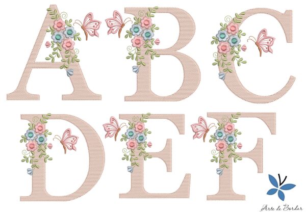 Matriz de Bordado - Alfabeto 046